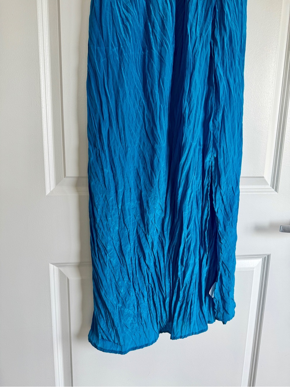 NWT! J. CREW Palermo dress in viscose-blend crinkle Nordic Sea Blue Small CK800 - Picture 5 of 15
